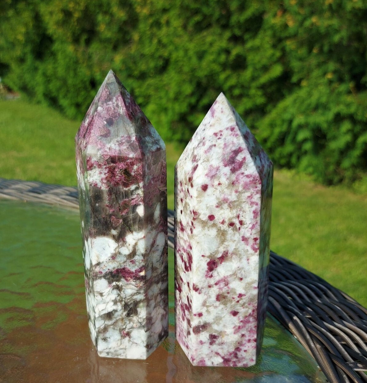 Plum Tourmaline Tower Plum Tourmaline Crystal creates a Etsy