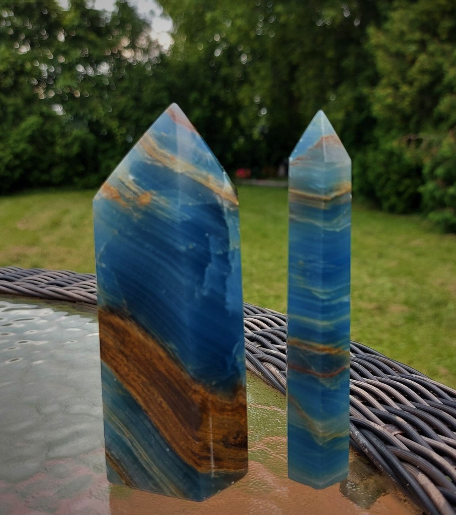 Blue Onyx Crystal Tower Blue Onyx Tower strengthgiving Etsy