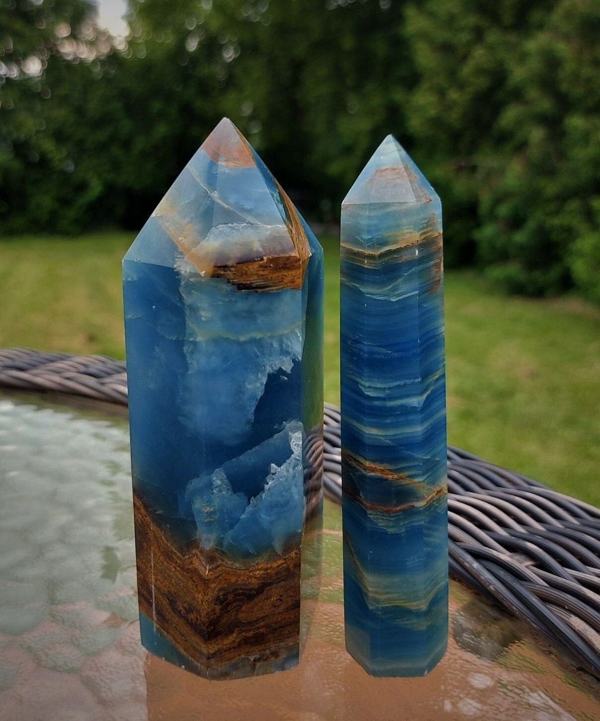 Blue Onyx Crystal Tower Blue Onyx Tower strengthgiving Etsy