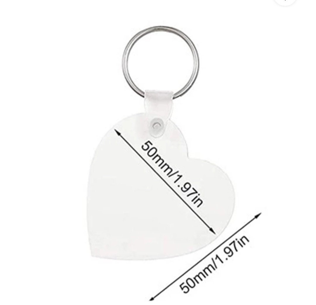 Heart Keychain, Sublimation Heart Blank Keychain, Double-Sided, Personalize these Sublimation Keychain Blanks with photos,  Personalize Gift