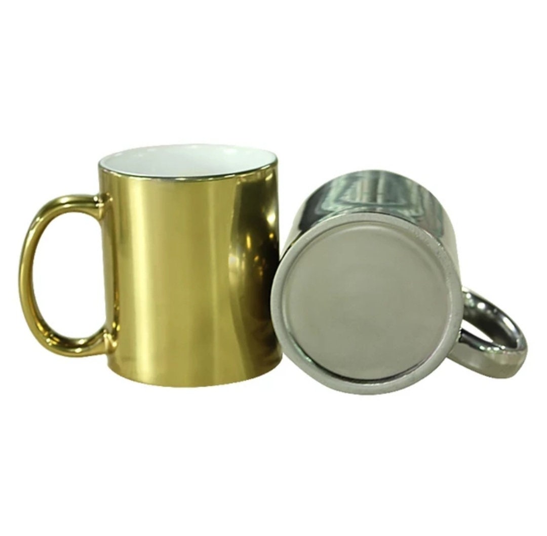 11oz Sublimation Mirror Electroplating Mug * Gold