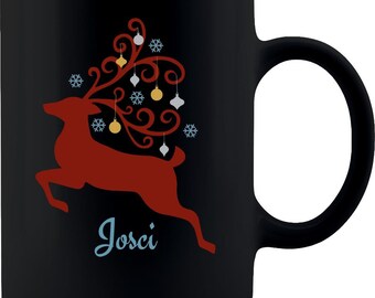 Christmas Mug, funny christmas mug, secret santa gift, reindeer mug, personalized hot chocolate mugs, Secret Santa Gift, Gift Mug, Kid Mug