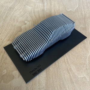 Porsche 944 - 1:32 Handcrafted Car Sculpture - Stainless Steel