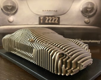 Porsche Taycan - 1:32 Handcrafted Car Sculpture - Stainless Steel