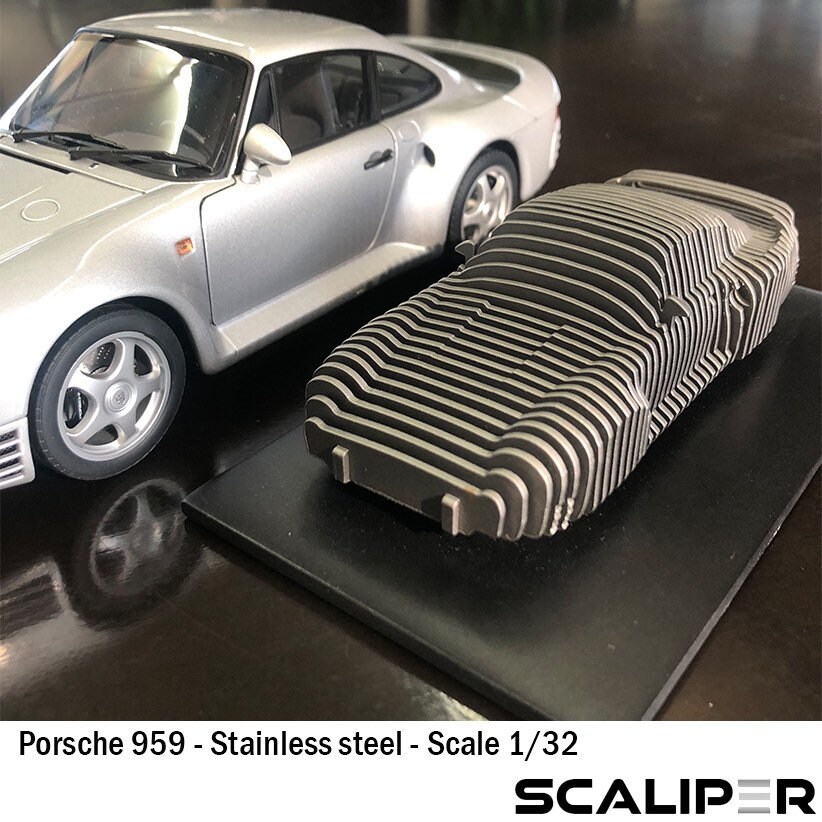 Porsche 959 - 1:32 Handcrafted Car Sculpture - Stainless Steel - Etsy