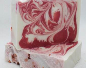 Peppermint Swirl Handmade Soap Moisturizing Scented Bath Bars Handcrafted Nourishing Conditioning Soap Essential Oil Gift Ideas Skincare