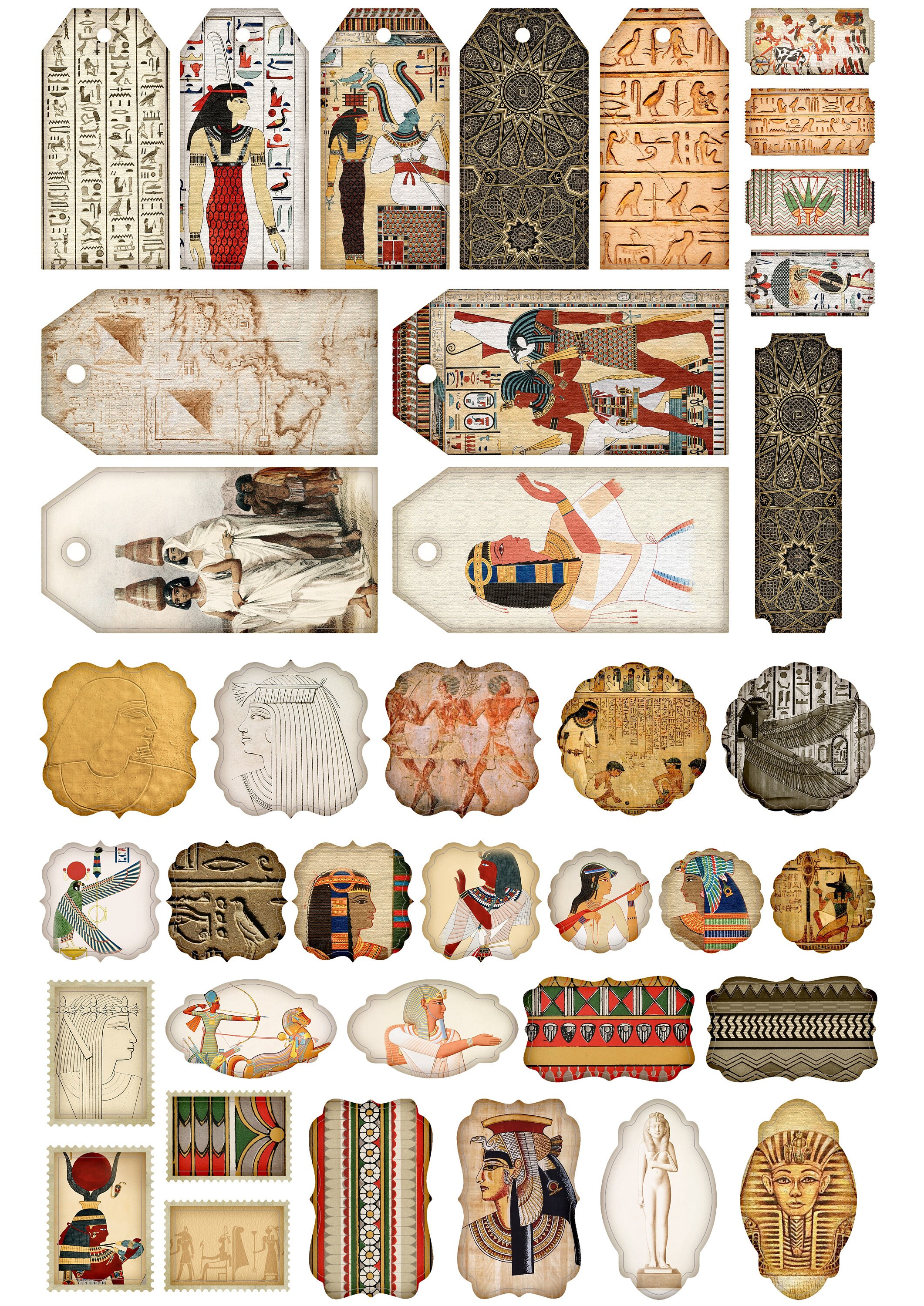 Ancient Egypt junk journal printable ephemera pack 10 pages Etsy