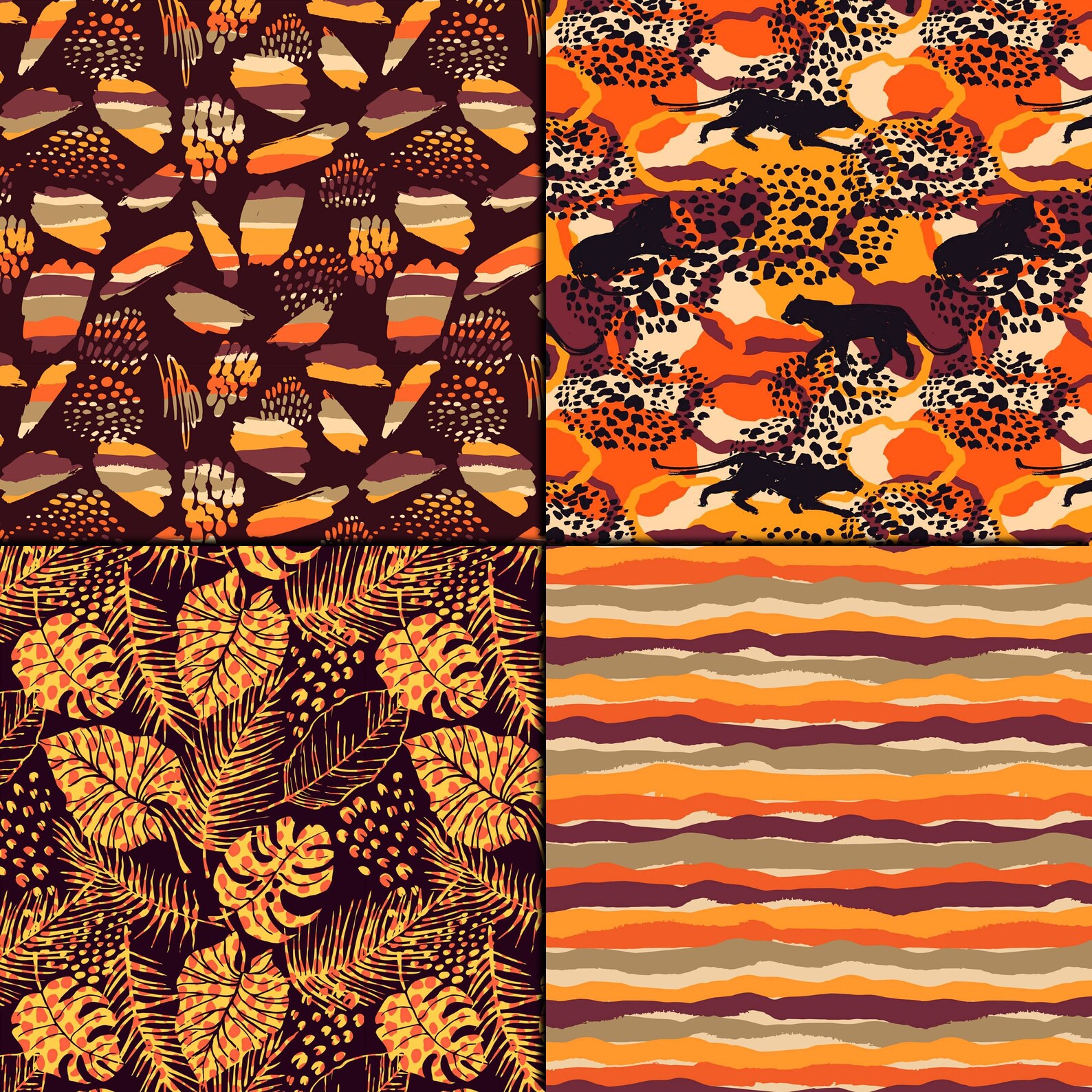 African digital paper pack 16 printable scrapbooking papers Etsy