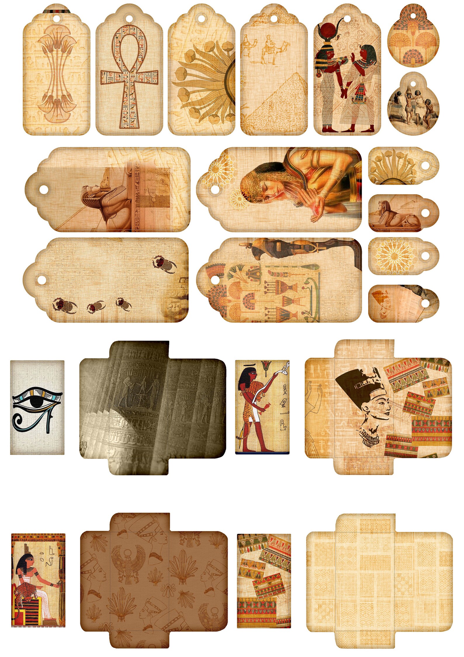 Ancient Egypt junk journal printable ephemera pack 10 pages Etsy
