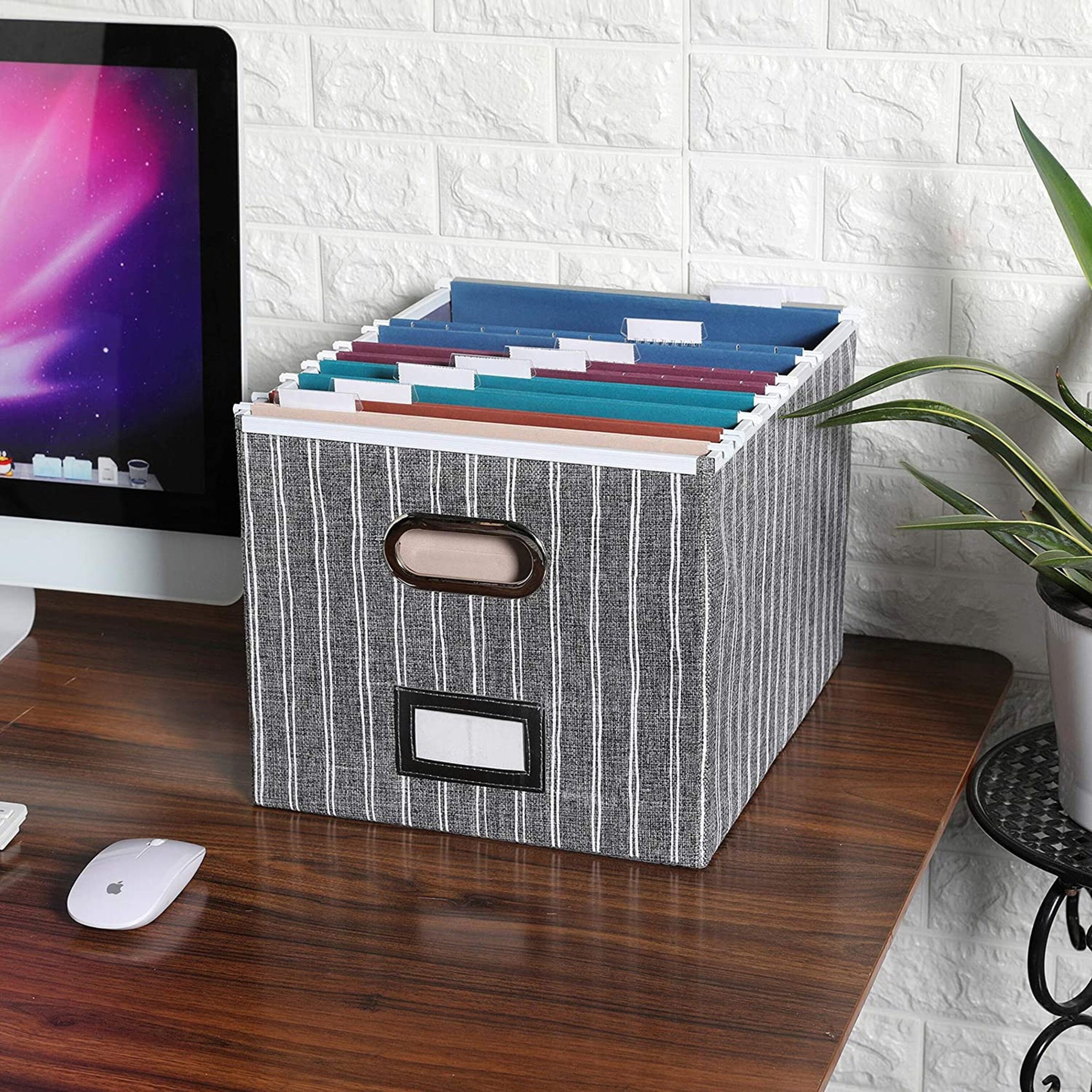 Collapsible File Storage Organizer Box Portable Home Office Etsy