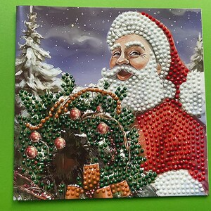 Verschiedene Fertige Diamond Painting Weihnachtskarten 2er-Satz