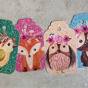 Geschenkanhänger 4er Set - süße Tiere