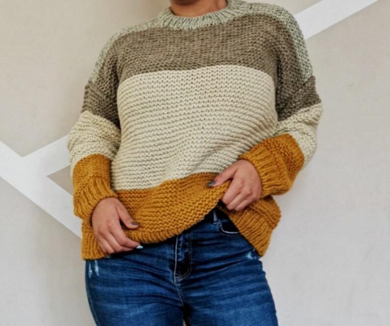 Sheep wool sweater women long-sleeve loose oversize diffrent | Etsy
