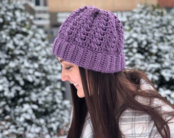 The Twisted Cable Beanie (in four sizes) - PDF Crochet Pattern - Yarns & Tales Crochet