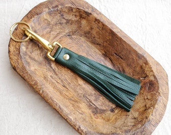 Leather key chain tassel/leather key ring