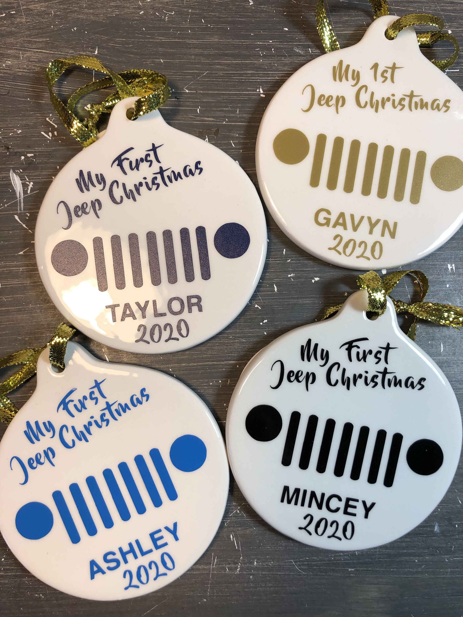 Personalized Jeep Ornament My First Jeep Christmas Etsy