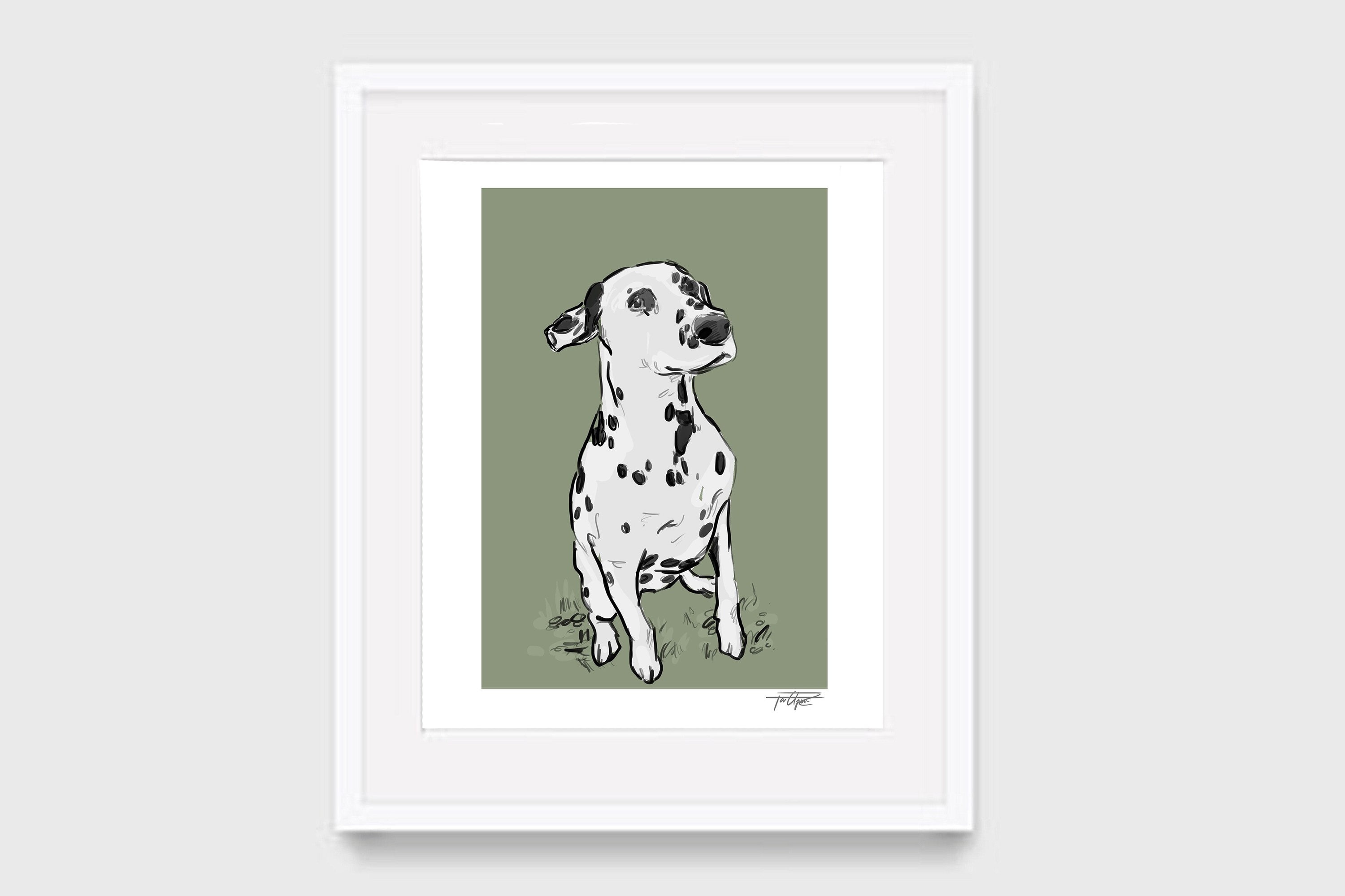 Dalmatian Dog Print Dalmatian Print Dog Lover Gift Pet Etsy
