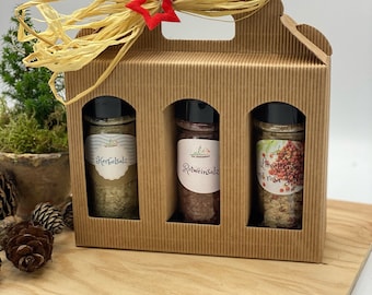 The all-rounders - 3 spice salts in a pretty gift box
