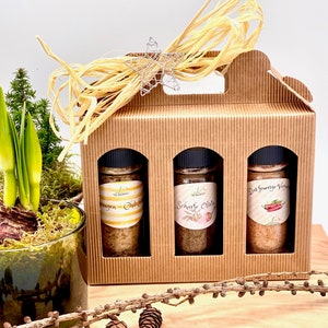 Some like it spicy - 3 spice salts in a pretty gift box