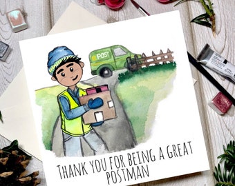 Irish postman thank you Card - Irish post - an post - personalised thank you