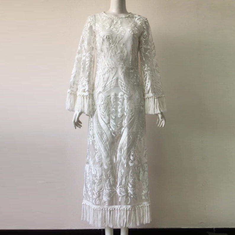 Boho Lace Dress Boho White Dress Floral Lace Dress Rustic Etsy