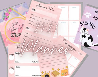 2021 Planner Goals Kit Dream Life Printable A4