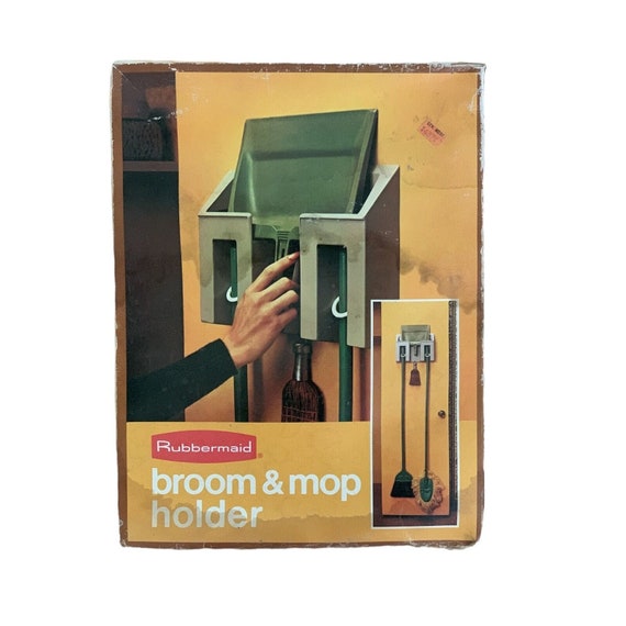 Vintage Rubbermaid Broom and Mop Holder Ivory Color Etsy