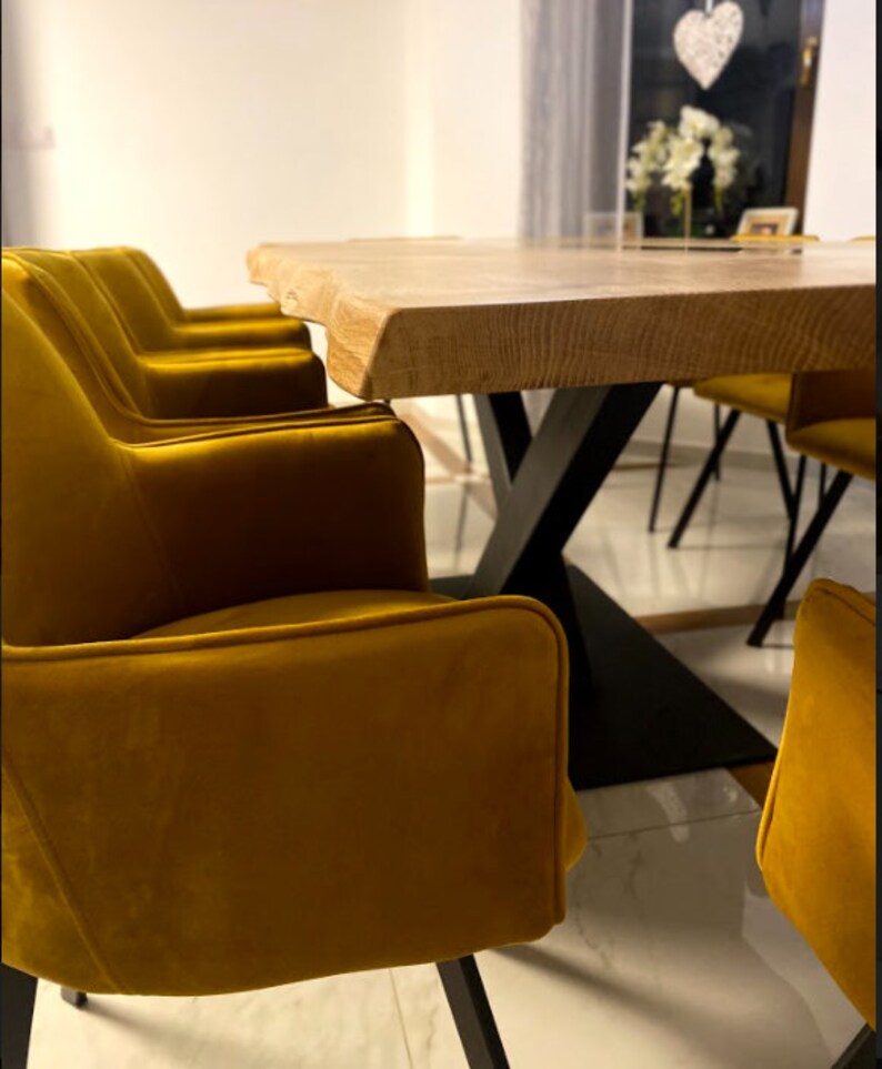 UK Handmade OAK EPOXY Resin Dining Table Solid Oak Etsy UK