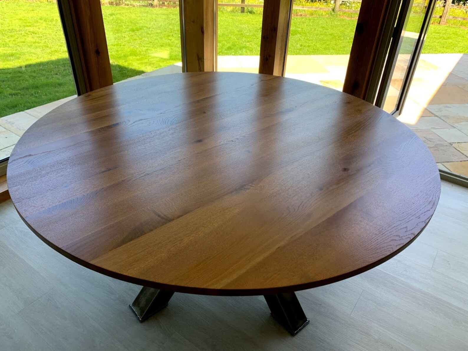 UK Handmade Solid Oak Dining Table Round Table Round Oak Etsy UK