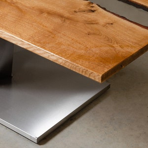 UK OAK EPOXY Resin Handmade Dining Table Solid Oak Rectangular, Bespoke ...