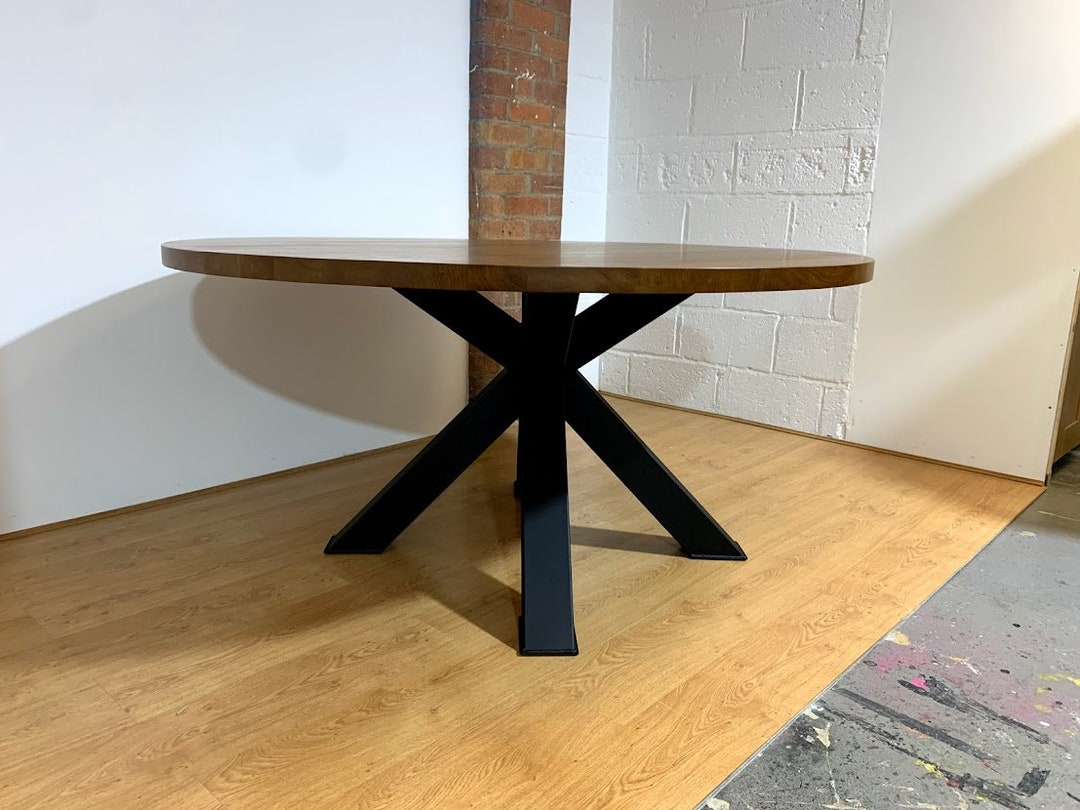 UK Handmade Solid Oak Dining Table, Round Table, Round Oak Table ...