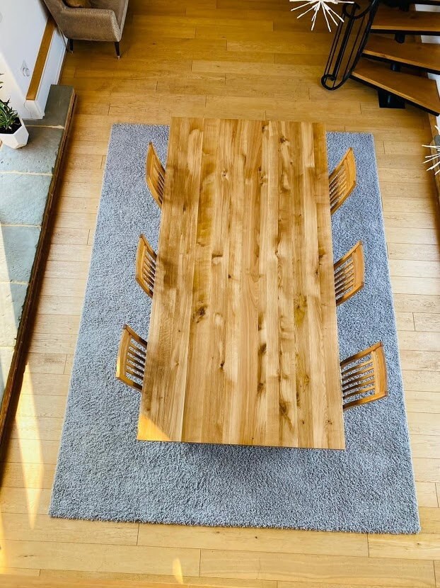UK Oak Table Handmade Bespoke Solid Oak Rectangular Dining Table ...