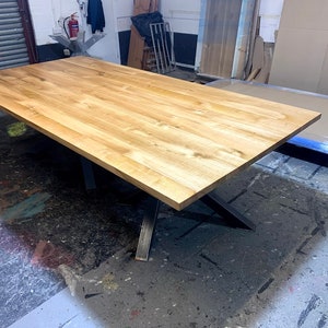 UK Oak Table Handmade Bespoke Solid Oak Rectangular Dining Table ...