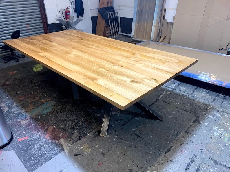 UK Oak Table Handmade Bespoke Solid Oak Rectangular Dining Table ...