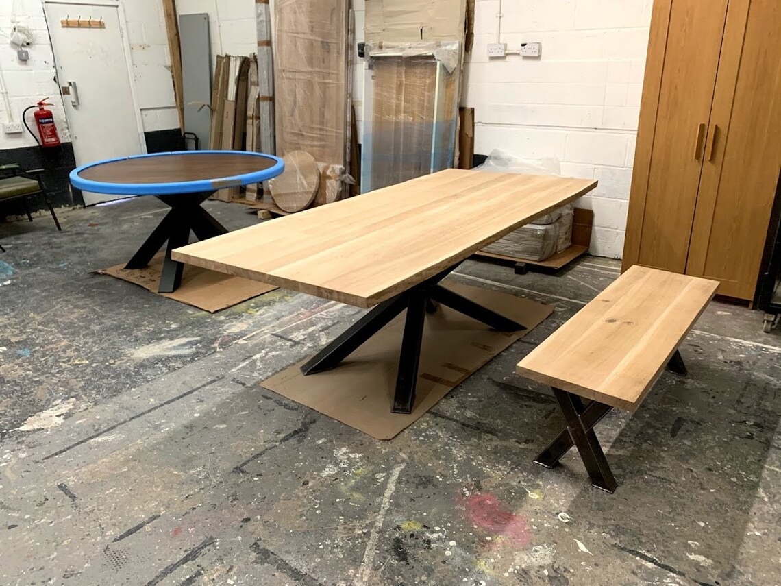 UK Oak Table Handmade Bespoke Solid Oak Rectangular Dining Table ...