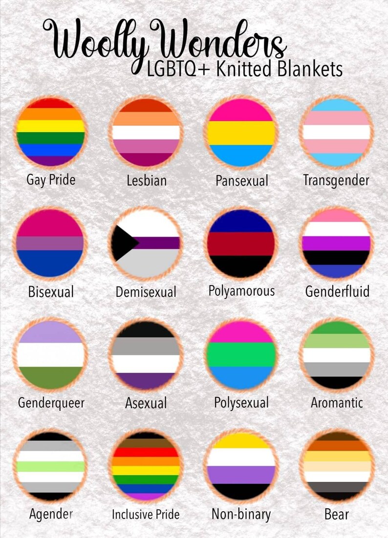 Flag Hand Knitted Blankets Pride LGBT