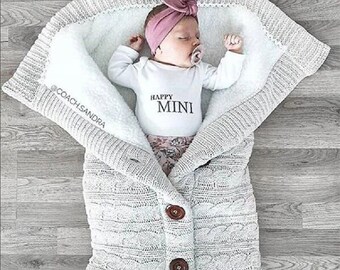 knitted swaddle sleeping bag