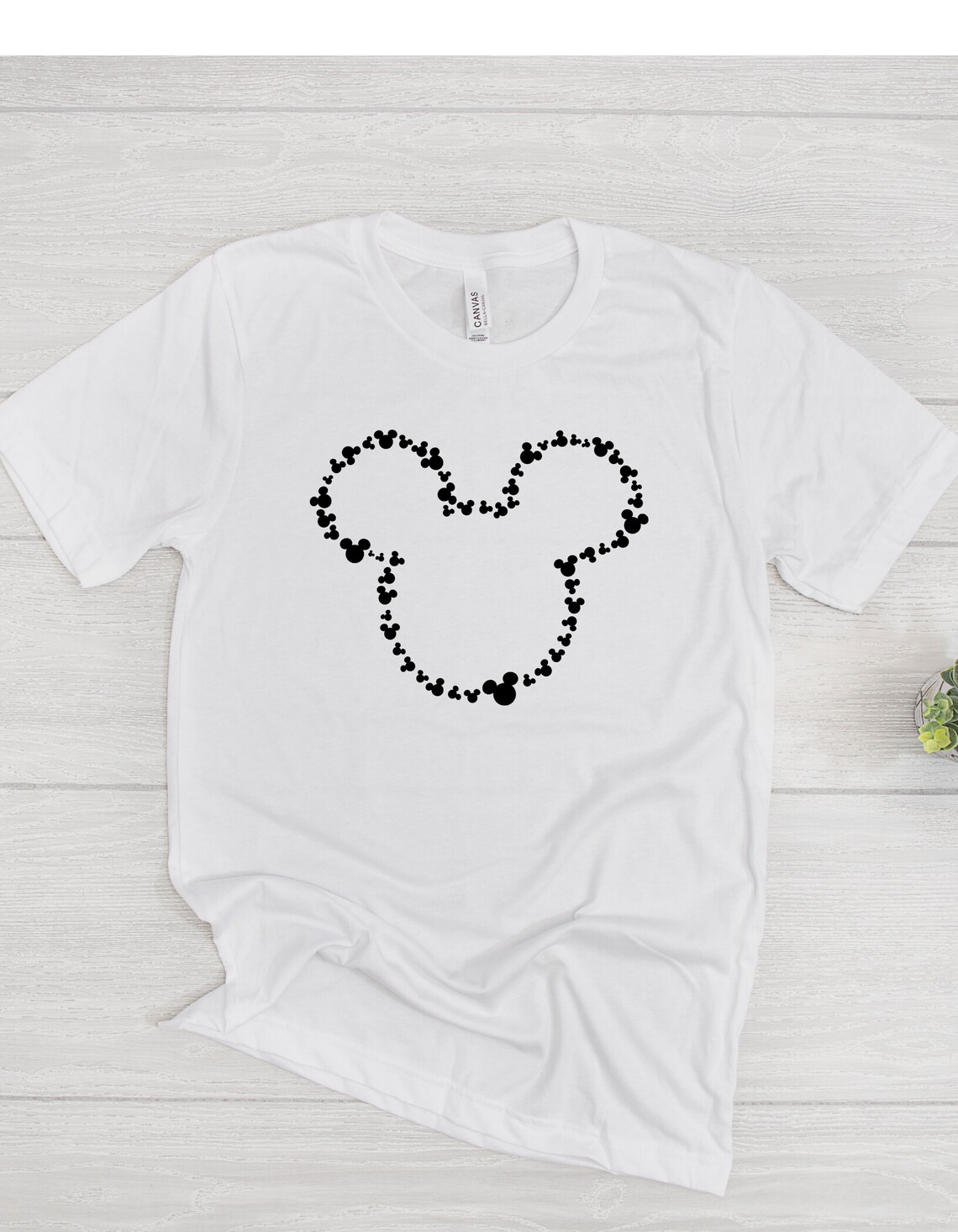 Mickey Mouse heads outline T-shirt Disney Gift T-shirt | Etsy