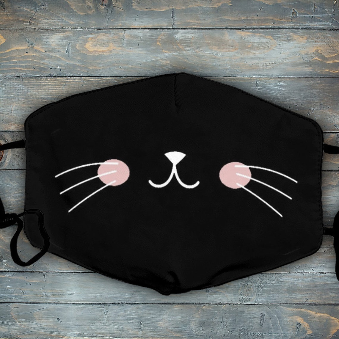 Kawaii cat mask black face mask adult face mask unisex Etsy