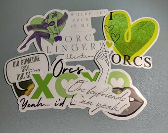 Pack d'autocollants de fans orcs ultime - stickers monstres