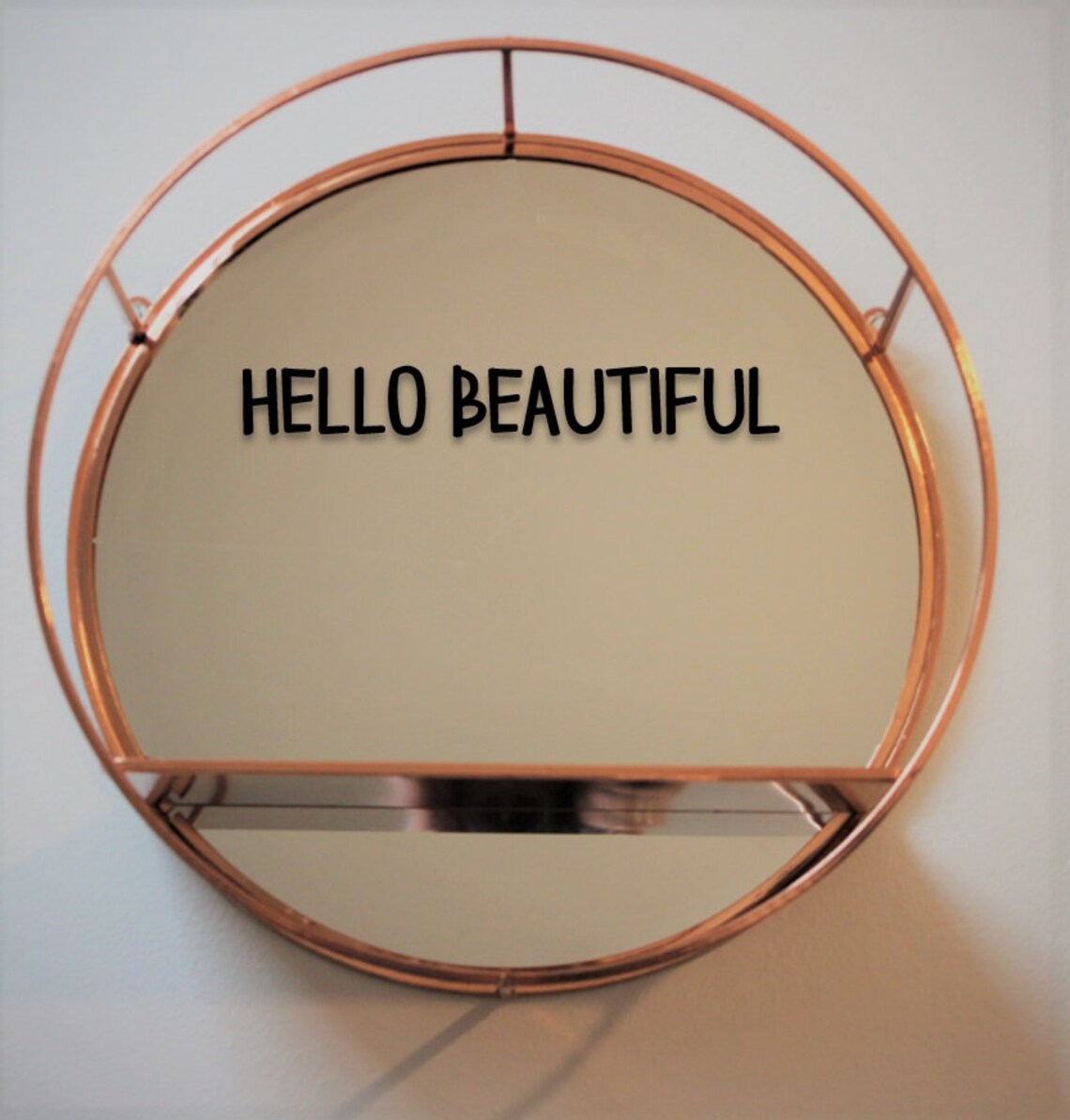 Hello Beautiful Mirror Decal Custom Mirror Sticker Custom Etsy UK