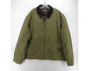 VINTAGE Polo Ralph Lauren Jacket 2XB Big Bi Swing Coat Flannel Lined