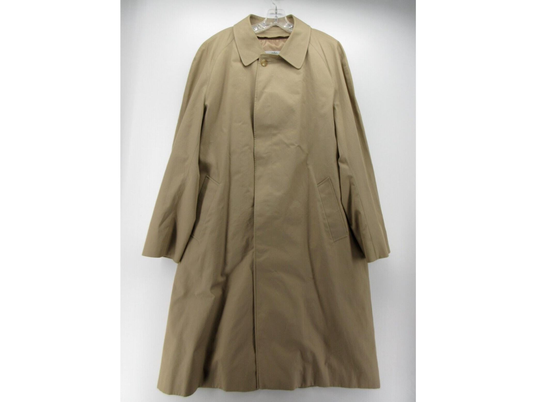 VINTAGE Aquascutum Jacket 42 Tall Trench Canvas Coat Removable