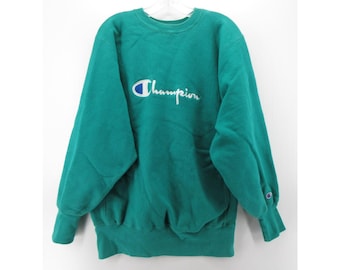 VINTAGE Champion Reverse Weave Sweatshirt XL Pullover 90s Spell Out