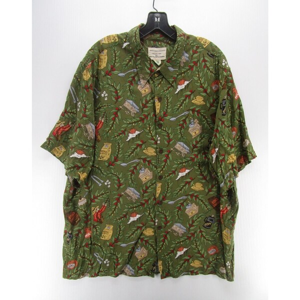 Reyn Spooner DIETRICH VAREZ COLLECTION All-over Print Pullover Button-Down Hawaiian Aloha Shirt Made in Hawaii Men's XL /eaa451100