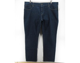 LL Bean Jeans 44X34 Straight Button Fly Denim Vintage Wash Pants NEW