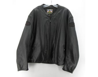 VINTAGE Vanson Jacket XXXL Cafe Racer Leather Moto Biker Coat USA *