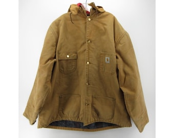 VINTAGE Carhartt Jacket XXL Blanket Lined Barn Chore Duck Canvas CO1