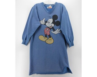 VINTAGE Mickey Mouse Dress Small Medium Disney Club Sweatshirt 80s