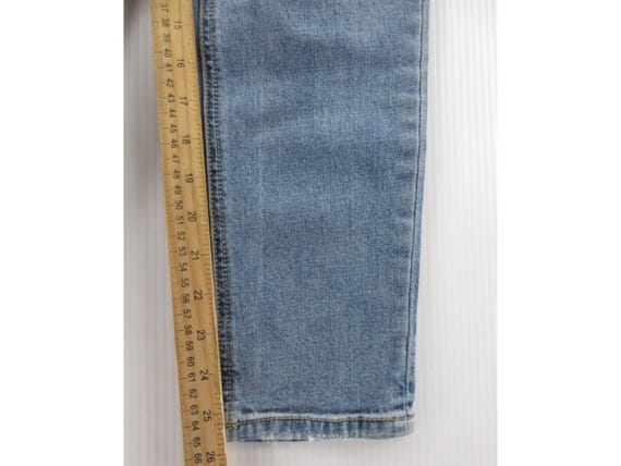 Mous sy Vintage Jeans 25 Skinny Whiskered Denim Cowhide Leather Patch View 6